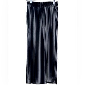 POLO RALPH LAUREN: Black/White Striped, Straight Leg Pants, Size: Petite Small